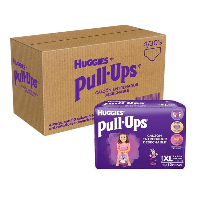 Calzón entrenador Huggies Pull Ups talla XL niña 120 piezas