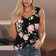 thumbnail image 2 of Levmjia Womens Sleeveless Tank Tops Cotton Casual Camisole Summer Loose Fit Round Neck Printed Tshirt for Daily Wear Home Workout, 2 of 3
