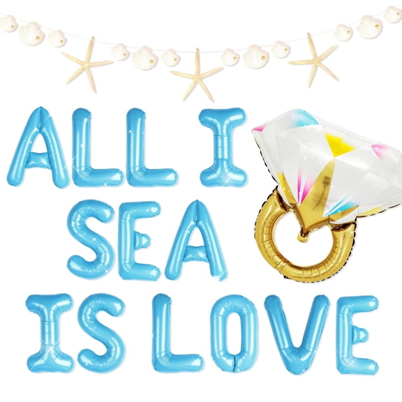 Ocean Love Theme Party Decorations - Romantic Beach Bachelorette Engagement Party Supplies Set