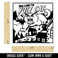 thumbnail image 2 of Here Comes the Yule Cat Icelandic Myth Folklore Christmas Self-Inking Rubber Stamp Ink Stamper - Brown Ink - Small 1 Inch, 2 of 7