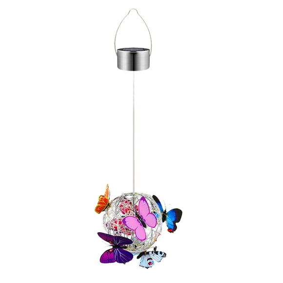fheaev Suspension Extérieure en Maille Ronde Décoration de Jardin Extérieure Lampe Suspendue