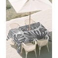 thumbnail image 2 of 52x70 Inch Outdoor Tablecloth with Umbrella Hole Zipper Rectangle Gray Monstera Rectangular Tablecloths Outside Waterproof Palm Tree Leaf Boho Botanical Tropical Patio Table Cloth Cover for Picnic, 2 of 8