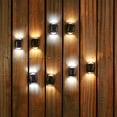 thumbnail image 1 of 4 Pack Solar LED Wall Lights - IP65 Waterproof Outdoor Lights for Fence, Garden, Garage & Pathway, 1 of 8