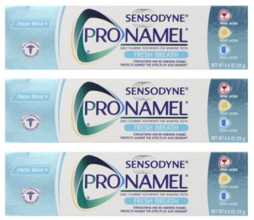 3 Pack Sensodyne Pronamel Toothpaste Fresh Breath Protects from Acids, 4 oz Each