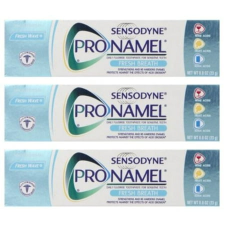 3 Pack Sensodyne Pronamel Toothpaste Fresh Breath Protects from Acids, 4 oz (Sensodyne Pronamel Fresh Breath Toothpaste Best For Sensitive Teeth)