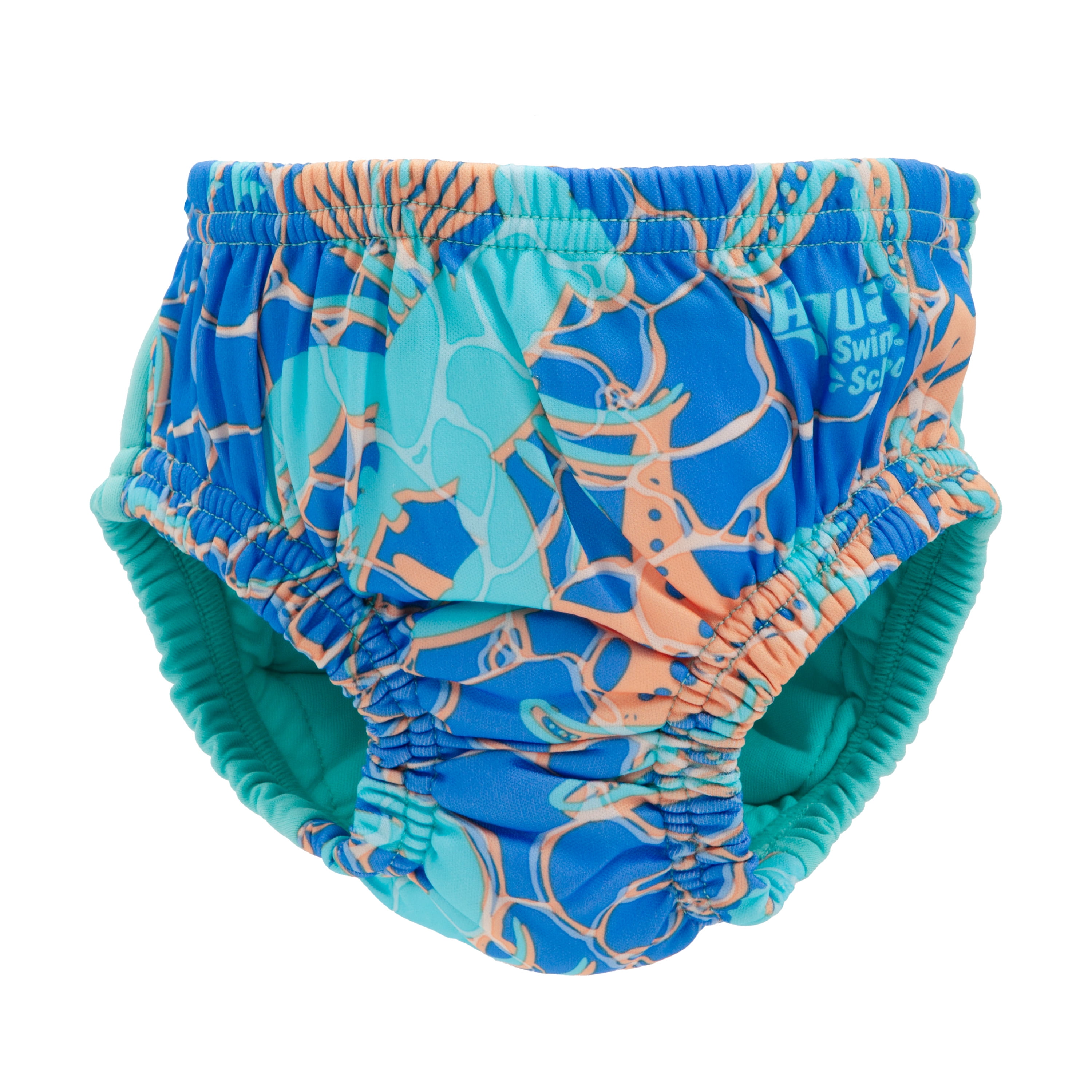 (2 pack) SwimSchool Reusable Polyester Swim Diaper for Infants, Size m, 6-18 Months, Unisex (16-22 lbs)