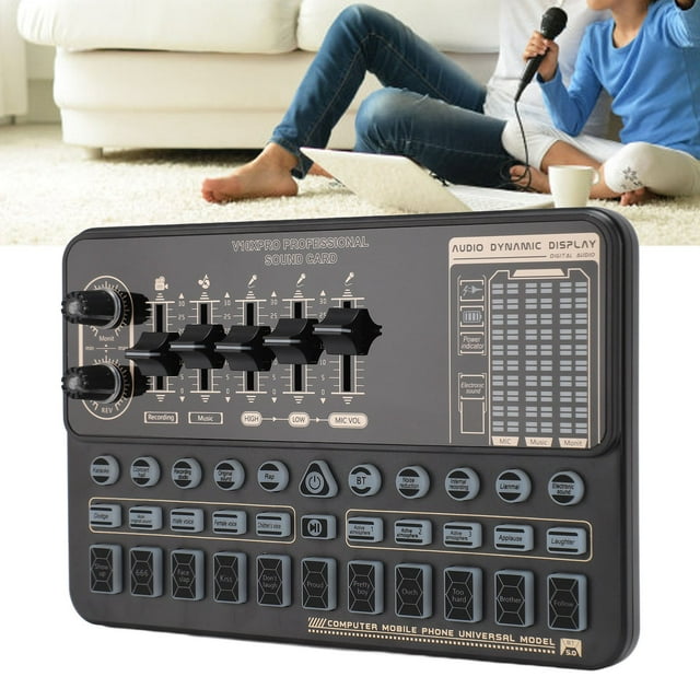 Carte Son, Changeur de Voix Facile 5 Modes de Scène pour Diffusion en Direct