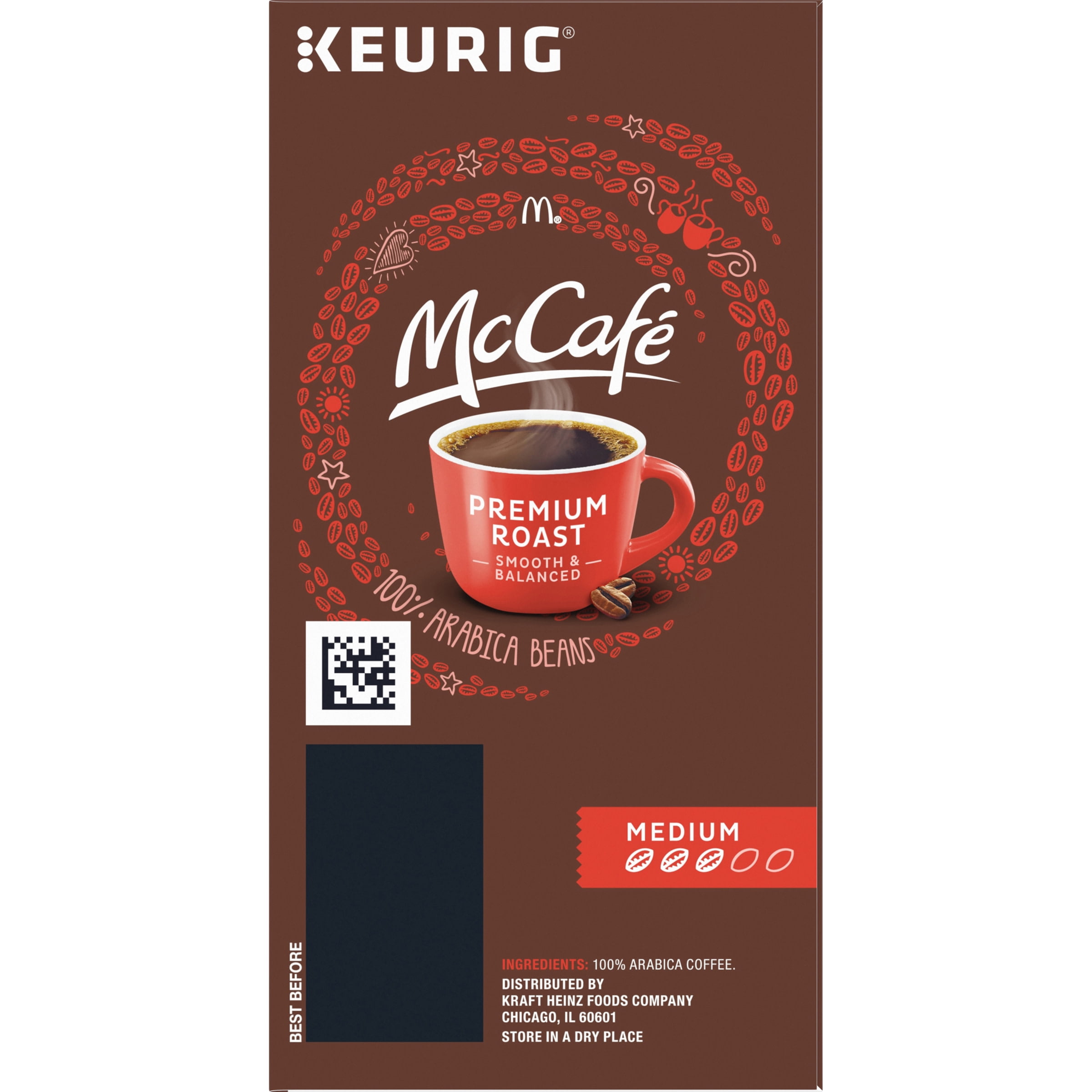 (4 pack) McCafe Premium Roast Coffee K-Cup Coffee Pods, Medium Roast, 24 Count For Keurig Brewers