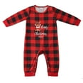 thumbnail image 4 of Yuanyu Family Christmas Pajamas Matching Sets, Cute Printed Top + Plaid Pants Sleepwear, Holiday PJs for Women/Men/Kids/Couples, 4 of 7
