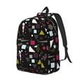 thumbnail image 2 of Balery Colorful Geometry Vintage Canvas Backpack for Men and Women - Large Capacity, Durable Travel Laptop Bag for School, Work, Hiking, and Outdoor Activities, 2 of 7