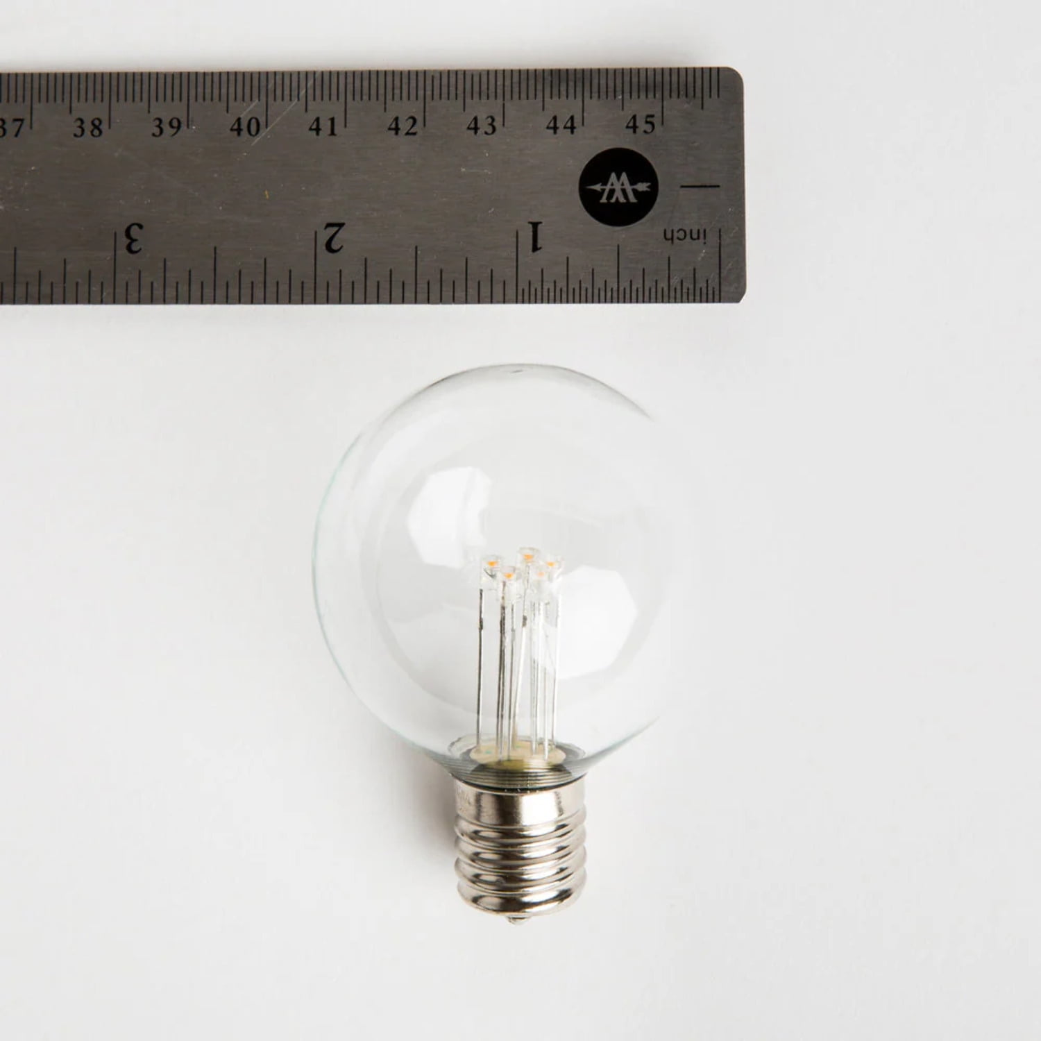 (Box of 25) G50 LED 5-Diode Clear C9 (E17) Base Light Bulbs