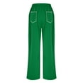thumbnail image 6 of Womens Travel Pants Baggy Wide Leg Casual Pants With Elastic Waist & Pockets Polyester Spandex Blend Soft Breathable For Summer Daily S Pants For Women, 6 of 7