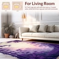 thumbnail image 2 of ODIKA 5' x 7' Machine Washable Non-Slip Area Rug, Zen Bamboo High Traffic Rug, Purple, 198423, 2 of 7
