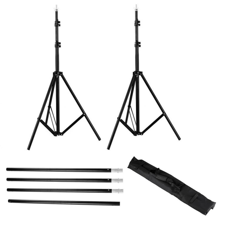 SKUSHOPS 6.5 x 10ft Photo Video Studio Backdrop Background Stand Adjustable  Heavy Duty Photography Backdrop Support Stand Set