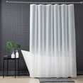 thumbnail image 2 of Frosted Plastic Shower Curtain Liner - Extra Long, Magnetic Buttonholes, Water-Resistant - for Bathroom Waterproofing, 2 of 5