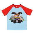 thumbnail image 2 of Hot Wheels Boys' Monster Trucks Toys Tossed Print Sleep Pajama Set Shorts, 2 of 7