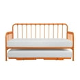 thumbnail image 3 of Bed Frame Daybed with Lift-up Trundle 1pc Orange Finish Metal Frame Classic Design Home Furniture, 3 of 5