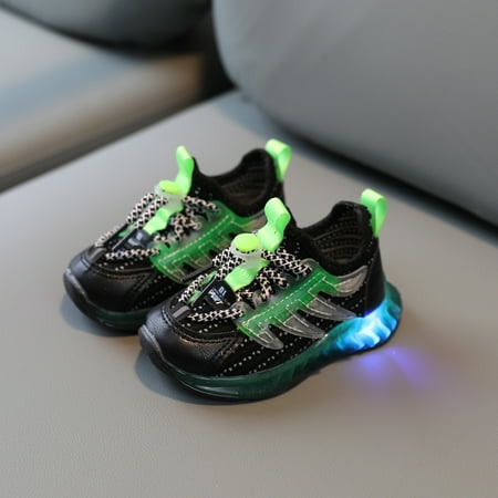 

Friday Clearance！LoyisViDion Toddler Shoes Children Kids Baby Girls Shoes Led Light Luminous Running Sport Shoes Mesh Sneakers/Black 2.5-3Years