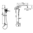 thumbnail image 5 of Multi Function Rainfall Shower Head with Hand Shower without Rough-in Valve, 5 of 5