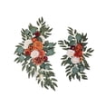 thumbnail image 1 of facefd 2x Wedding Arch Flowers Sunflowers Decor Rustic for Backdrop Door Party white orange, 1 of 5
