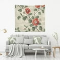 thumbnail image 2 of Yayeee Tapestry Wall Hanging for Bedroom 60" x 40" Living Room Home Wall Art Decor, Red Floral Pattern, 2 of 7