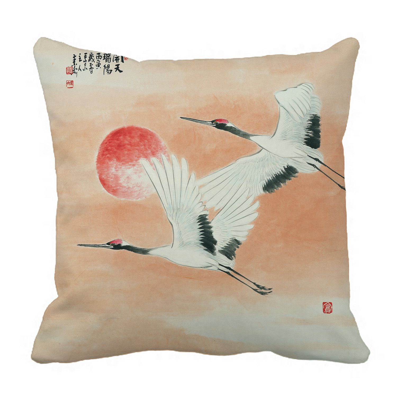 PHFZK Japan Japanese Pillow Case, Asian Traditional Painting with