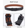 thumbnail image 7 of AWAYTR Men Ratchet Belt Leather Adjustable Trim to Fit No Holes Slide Dress Belt for Casual Formal Gift, 7 of 7