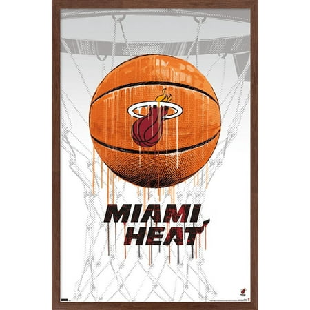 NBA Miami Heat - Drip Basketball 21 Wall Poster 14.725 x 22.375 Framed
