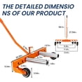 thumbnail image 5 of Tire Dolly, Tire Lifting Tool, Tire Wheel Dolly, 1500 Lbs Capacity, 360° Swivel Casters, Adjustable Width 11.6 to 22.8 Inches, Hydraulic Jack for Car Repair and Positioning., 5 of 10