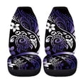 thumbnail image 4 of XYZCANDO Purple Floral Design Car Front Seat Covers 2 pcs Interior Accessories Car Front Seat Cover Set car Front Seats Car Interior, Protector Stretchy SUV Auto, 4 of 9