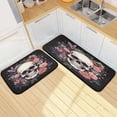 thumbnail image 7 of Coolnut 2 Pieces Skull Kitchen Rugs and Mats Set Absorbent Soft Kitchen Mats for Floor Non-Slip Kitchen Mat Doormat Set, 19.7"x47.2"+19.7"x27.6" Home Decor Gifts, 7 of 7