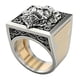 thumbnail image 4 of Anillos de Combinación para Hombre, Vintage, Joyería de , Anillos Vikingos Punk, s Dorado + Plata, 4 of 6
