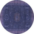 thumbnail image 1 of Ahgly Company Indoor Round Oriental Blue Modern Area Rugs, 8' Round, 1 of 4