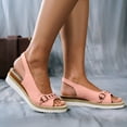 thumbnail image 3 of Modisza Low Wedge Sandals for Women Slingback Comfortable Walking Slip on Summer Shoes with Arch Support Outdoor Casual Sandal size 8 Pink, 3 of 7