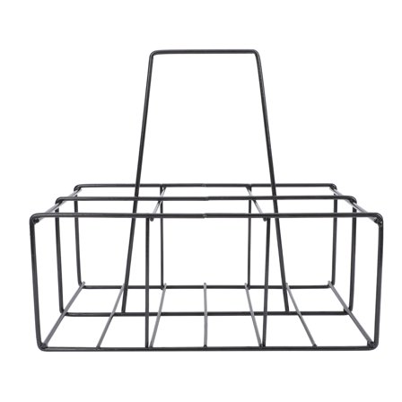 Drink Rack Portable Milk Holder Beer Bottle Holder 29X25CM Black