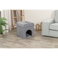 thumbnail image 7 of TRIXIE Crazy Cube Stackable 1-Story Indoor Cat Condo, Cat House with Scratching Pad, Gray, 7 of 7