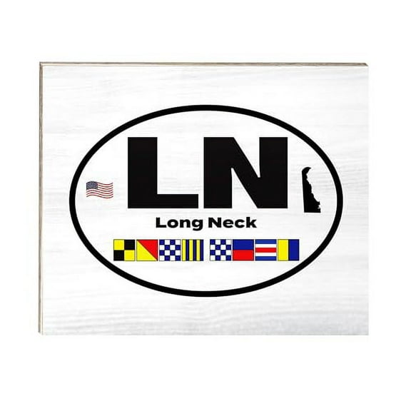 JennyGems Long Neck Delaware Gifts and Souvenirs, Delaware Sign, Beach Decor, Nautical Flags, Wall Hanging, Made in USA