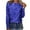 35-Blue, variant on AOOCHASLIY Women's Blouse Fashion Women Casual Long Sleeve Printing Round Neck Loose T-Shirt Tops