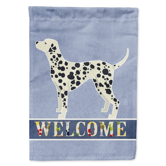 Carolines Treasures CK3593CHF Dalmatian Welcome Flag Canvas House Size  Large multicolor