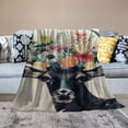 thumbnail image 2 of Orinice Deer Flowers Antlers Warm Lightweight Blanket Soft Fleece Blankets for All Seasons - Multiple Sizes Available 60x80in, 2 of 6