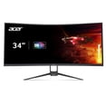 thumbnail image 1 of acer Nitro 34 UWQHD 3440 x 1440 1000R Curved PC Gaming Monitor | AMD FreeSync Premium | Up to 180Hz Refresh | Up to 0.5ms | AdobeRGB 90%| Delta E<2 | 1 x DP 1.2 &amp; 2 x HDMI 2.0| EDA343CUR V3bmiippx, 1 of 5