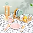 thumbnail image 1 of Meitianfacai Children Wooden Simulation Tableware Set Early Education Wooden Simulation Children's Educational Supplies, 1 of 1
