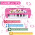 thumbnail image 7 of HAOTUTOYS Keyboard Piano for Kids, 32 Keys Electronic Kids Piano Keyboard Toys - Music Keyboard Learning & Education Toys for Boys and Girls (Pink), 7 of 7