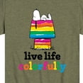 thumbnail image 3 of Peanuts - Live Life Colorfully - Toddler & Youth Short Sleeve Graphic T-Shirt, 3 of 6