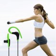 thumbnail image 1 of Audífonos deportivos 5.0 compatibles con Bluetooth inalámbricos con gancho para la oreja (verde), 1 of 7