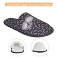 thumbnail image 3 of KLL Bat Purple Slippers for Women Men House Slip on Indoor Outdoor Bedroom Furry Fleece Lined Ladies Comfy Anti-Skid Rubber Hard Sole-Medium, 3 of 8