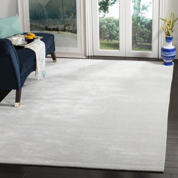 SAFAVIEH Mirage Celandine Solid Area Rug, Silver/Grey, 10' x 14'