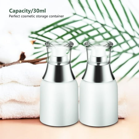 TAILTOSS 3Pcs Portable Cosmetic Airless Pump Bottles with Lid Suitable for Travel Use