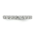 thumbnail image 3 of True Origin 14K White Gold 2 carat Lab Grown Diamond VS/SI D E F Size 9 Eternity Ring, 3 of 7