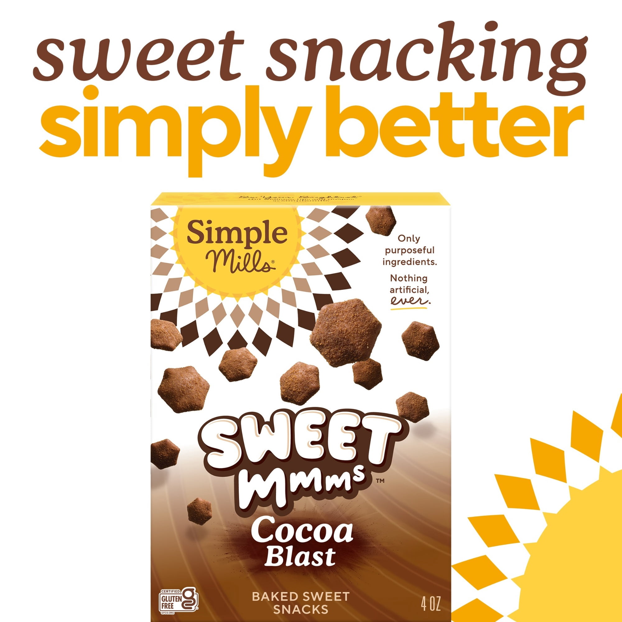 Simple Mills Sweet&nbsp;Mmms&nbsp;Cocoa Blast Baked&nbsp;Sweet Snacks,&nbsp;4 oz